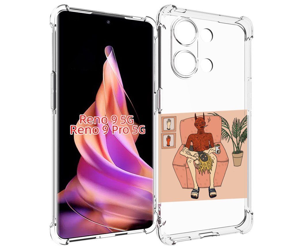 

Чехол MyPads девушка-сняла-кожу для Oppo Reno 9/Reno 9 Pro, Прозрачный, Tocco