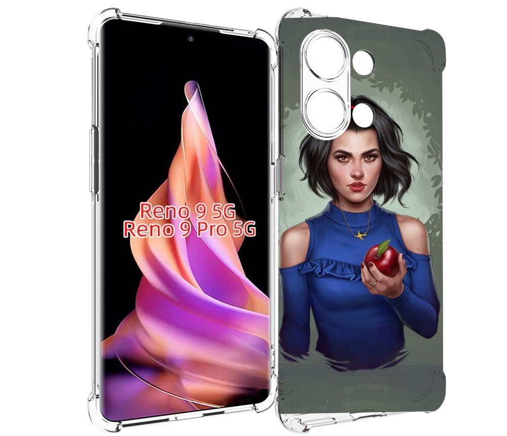 

Чехол MyPads девушка-с-яблоком женский для Oppo Reno 9/Reno 9 Pro, Прозрачный, Tocco