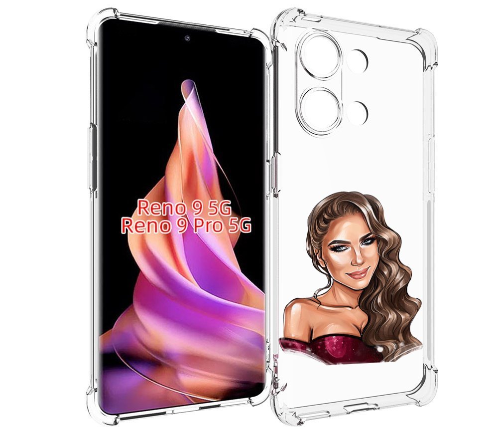 

Чехол MyPads девушка-с-улыбкой женский для Oppo Reno 9/Reno 9 Pro, Прозрачный, Tocco