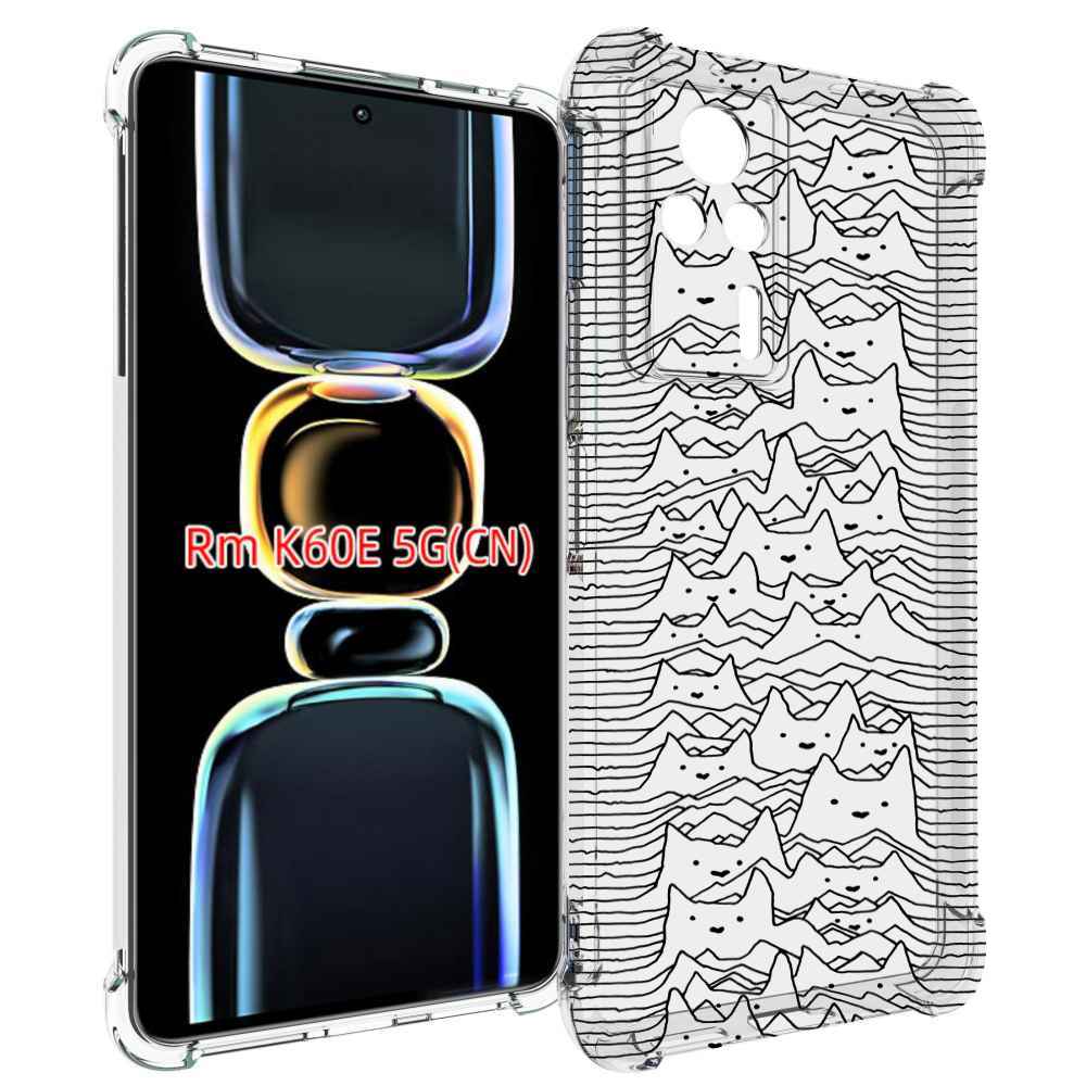 

Чехол MyPads черно белые коты 3D для Xiaomi Redmi K60E, Tocco
