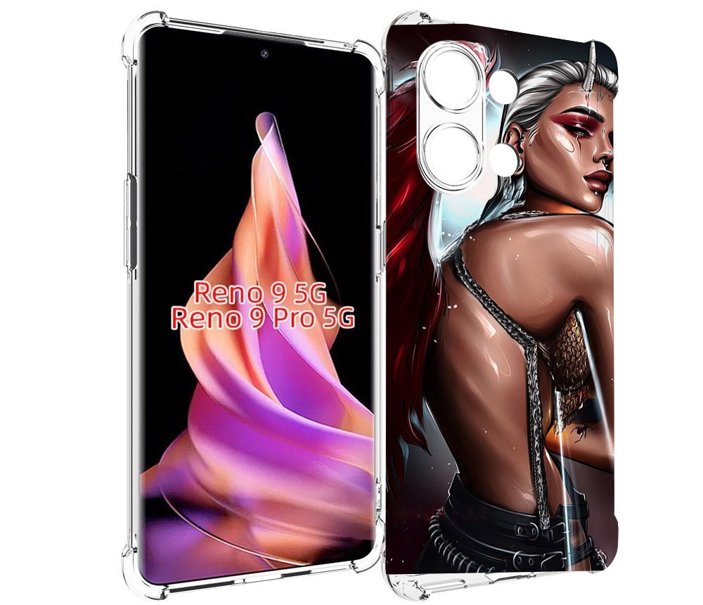 

Чехол MyPads девушка-с-крыльями женский для Oppo Reno 9/Reno 9 Pro, Прозрачный, Tocco