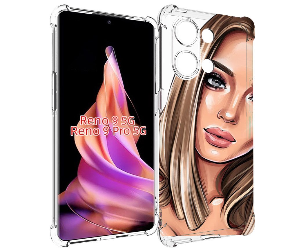 

Чехол MyPads девушка-с-каре женский для Oppo Reno 9/Reno 9 Pro, Прозрачный, Tocco