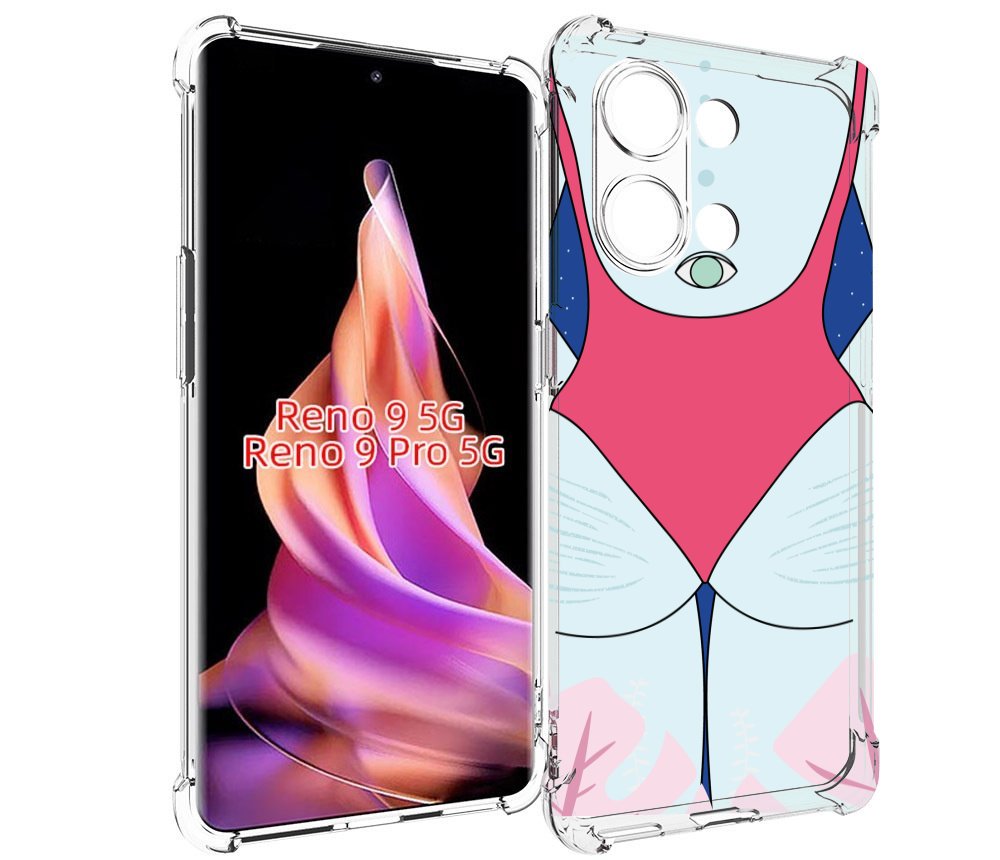 

Чехол MyPads девушка-с-глазом-на-спине для Oppo Reno 9/Reno 9 Pro, Прозрачный, Tocco