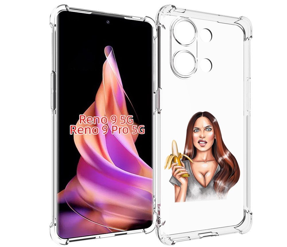 

Чехол MyPads девушка-с-бананом для Oppo Reno 9/Reno 9 Pro, Прозрачный, Tocco