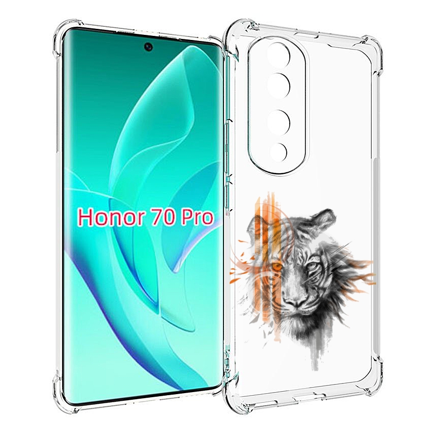 

Чехол MyPads огненный тигр для Honor 70 Pro / 70 Pro Plus, Прозрачный, Tocco