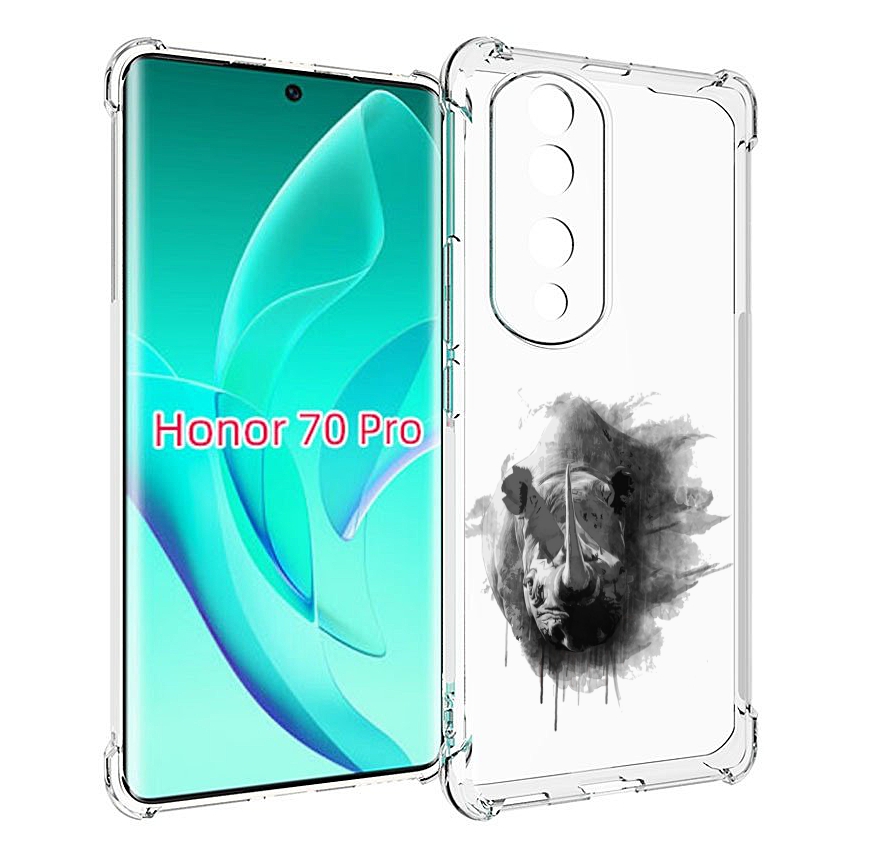 

Чехол MyPads носорог для Honor 70 Pro / 70 Pro Plus, Прозрачный, Tocco