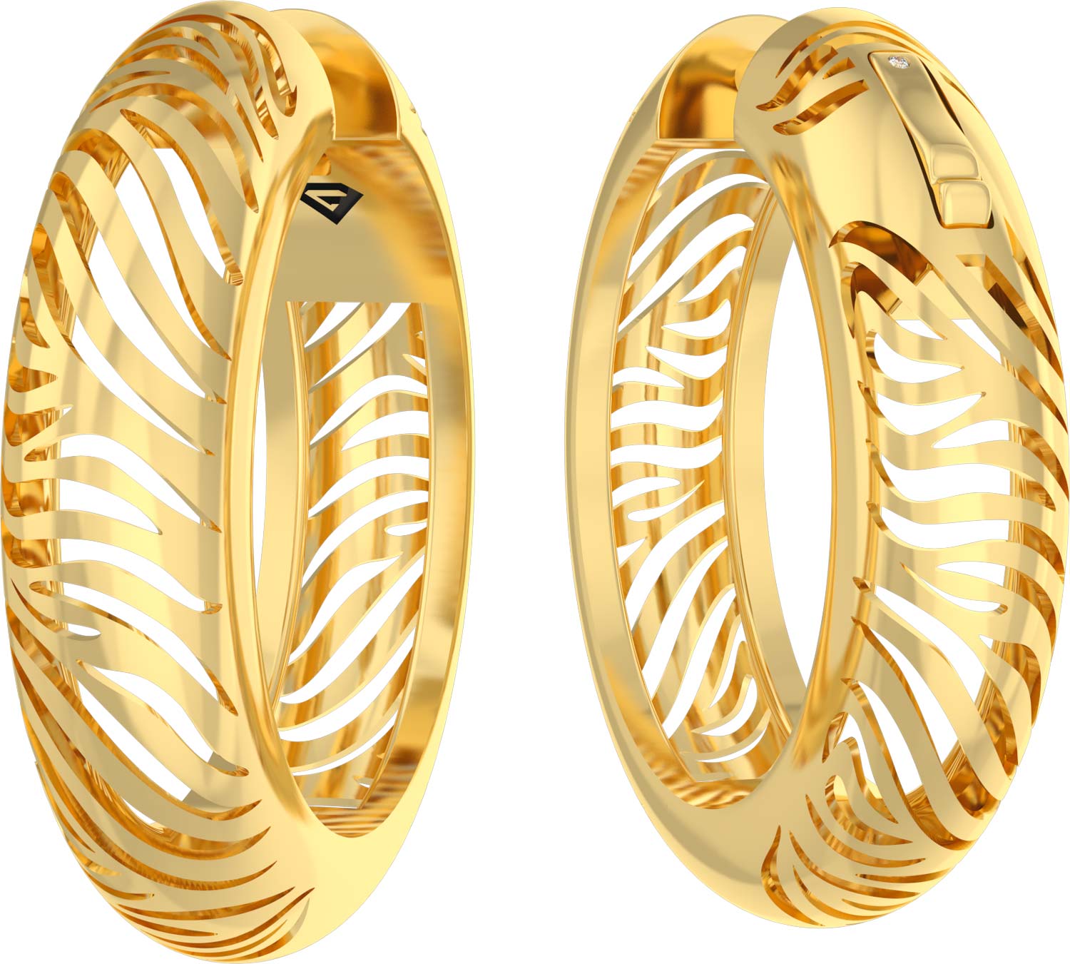 Серьги из желтого золота Grant, бриллиант