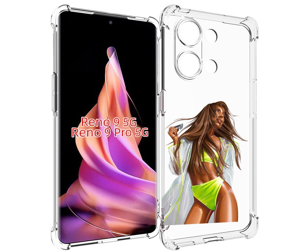 

Чехол MyPads девушка-модель-мулатка для Oppo Reno 9/Reno 9 Pro, Прозрачный, Tocco