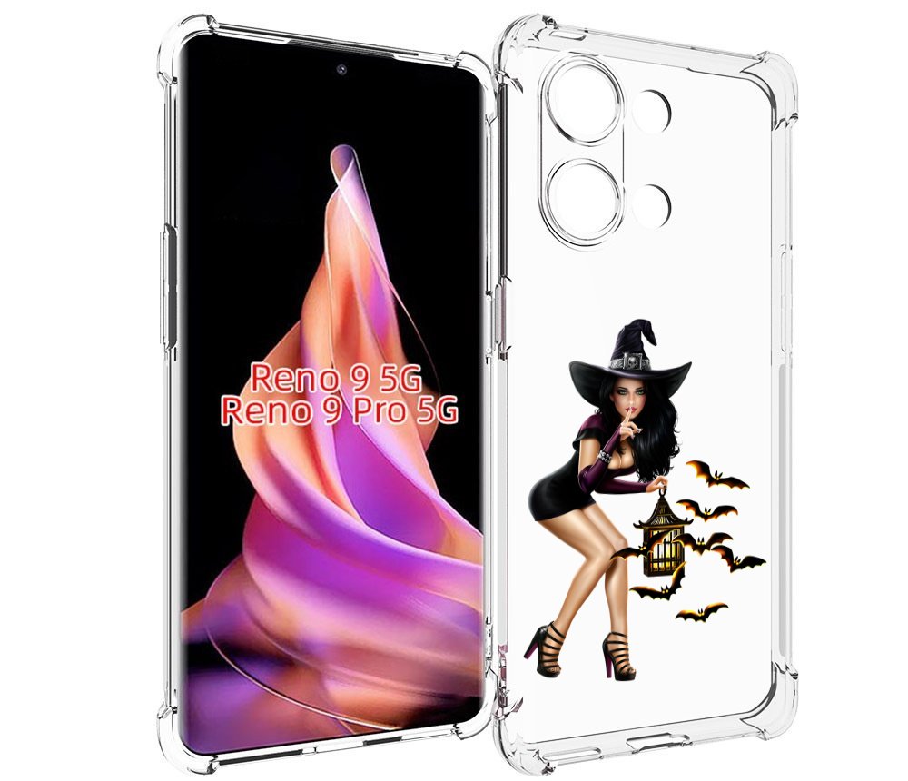 

Чехол MyPads девушка-ведьма женский для Oppo Reno 9/Reno 9 Pro, Прозрачный, Tocco