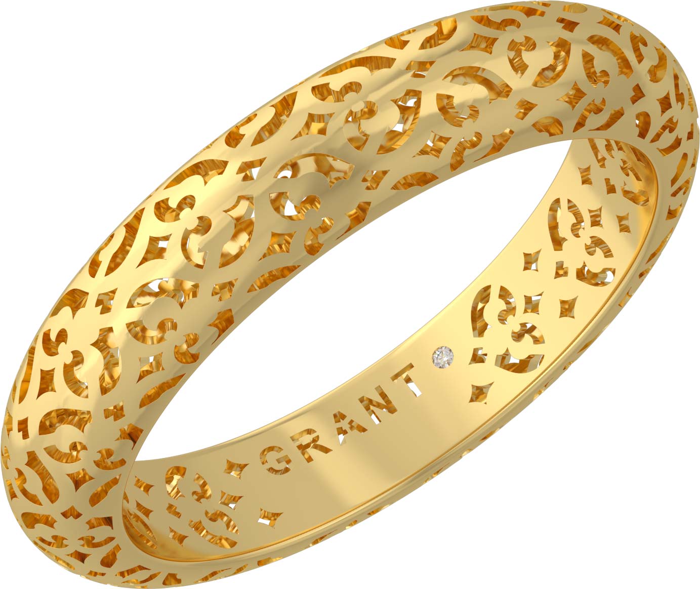 Кольцо из желтого золота р. 18 Grant 9177844-gr, бриллиант
