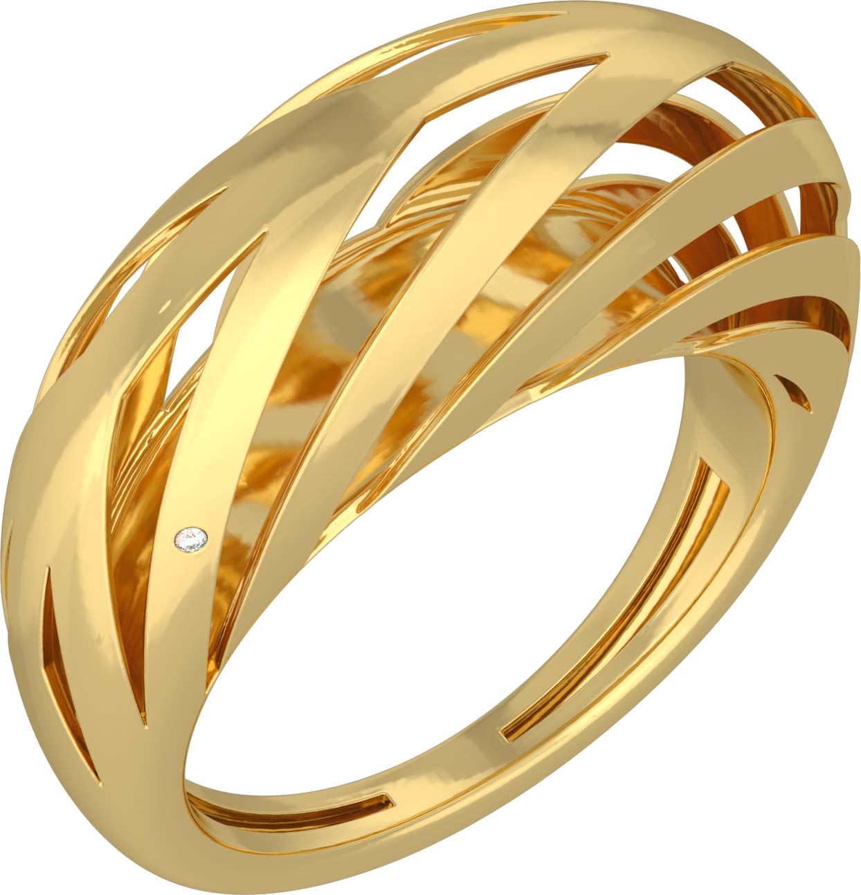 Кольцо из желтого золота р. 17 Grant 9177834-gr, бриллиант