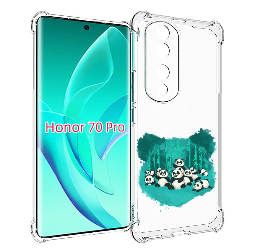 

Чехол MyPads нарисованные панды для Honor 70 Pro / 70 Pro Plus, Прозрачный, Tocco