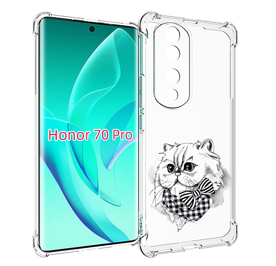 

Чехол MyPads нарисованная красивая кошечка для Honor 70 Pro / 70 Pro Plus, Прозрачный, Tocco