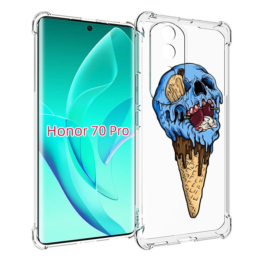 

Чехол MyPads мороженное череп для Honor 70 Pro / 70 Pro Plus, Прозрачный, Tocco