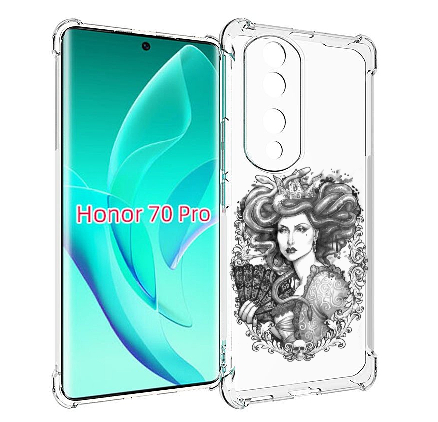 

Чехол MyPads медуза черно белый для Honor 70 Pro / 70 Pro Plus, Прозрачный, Tocco