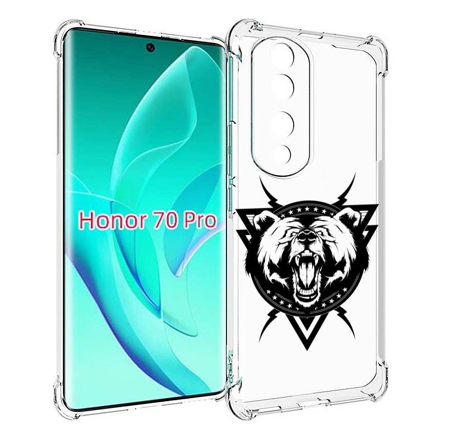 

Чехол MyPads медведь в треугольнике для Honor 70 Pro / 70 Pro Plus, Прозрачный, Tocco