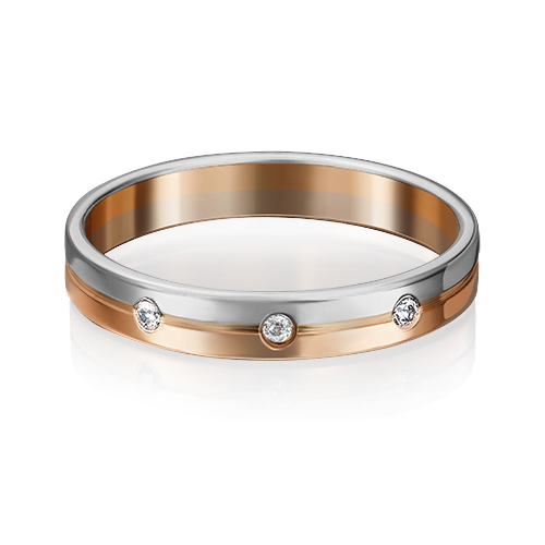 

Кольцо из комбинированного золота с фианитом р.  PLATINA jewelry 01-3507-00-401-1111-21, 01-3507-00-401-1111-21_p1