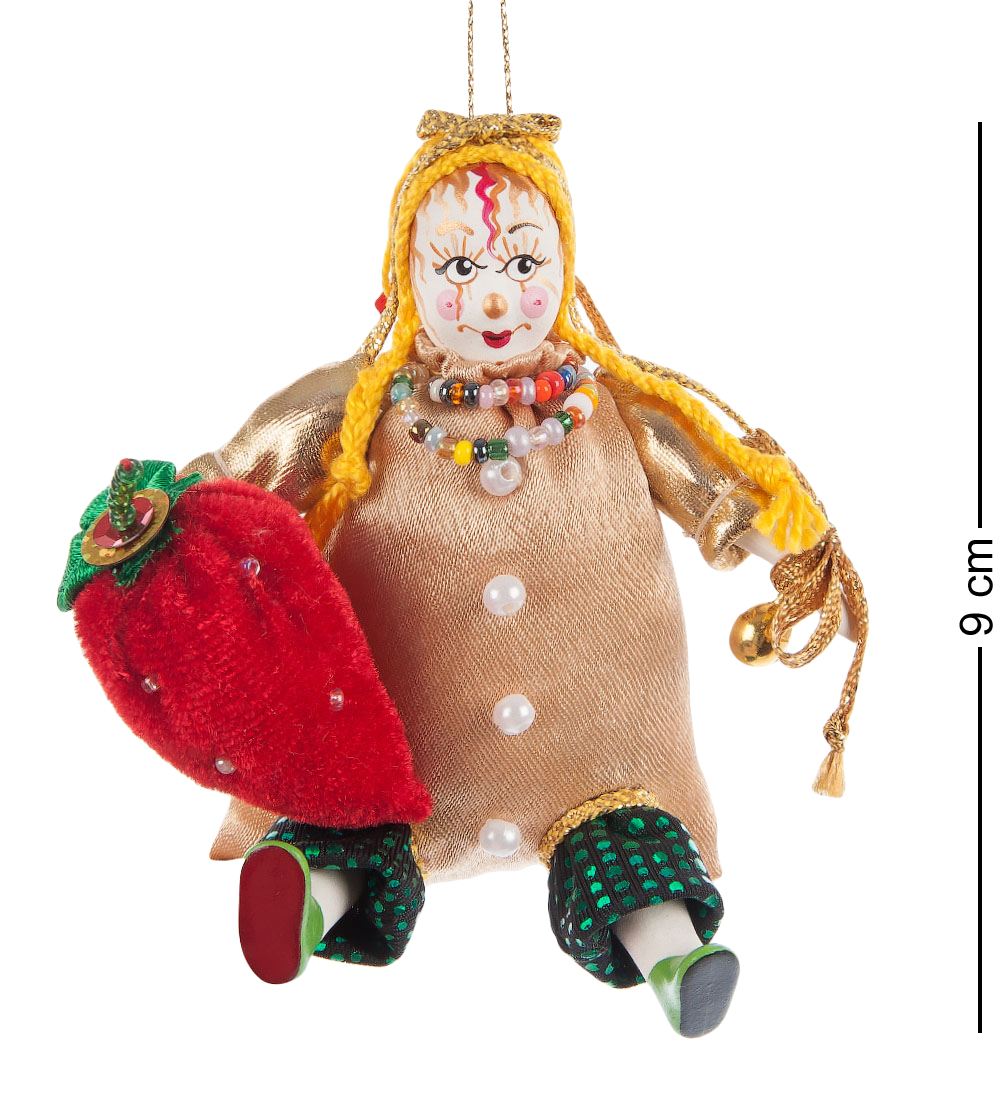 фото Кукла рускукла подвесная шут с клубникой rk-488
