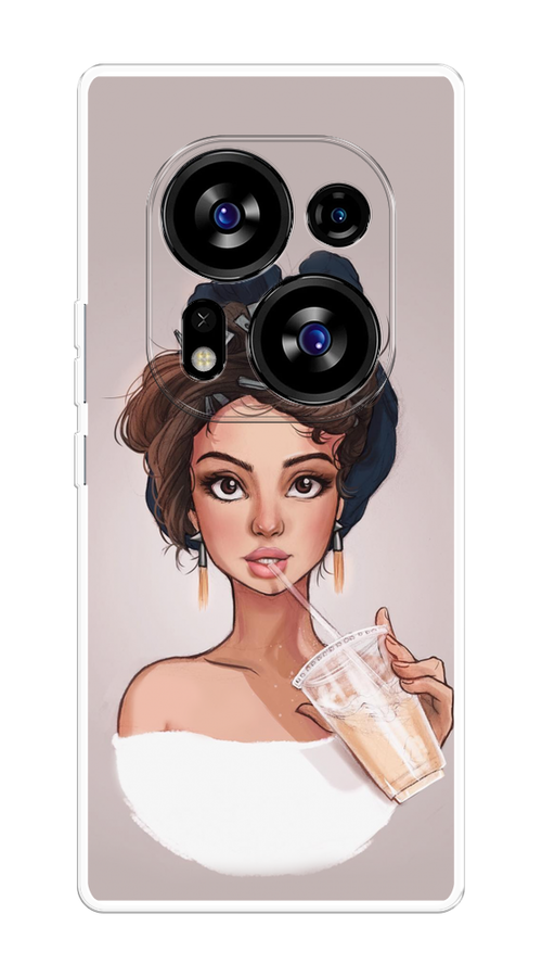 

Чехол на Tecno Phantom X2/X2 Pro "Девушка с фраппе", Серый, 303350-6