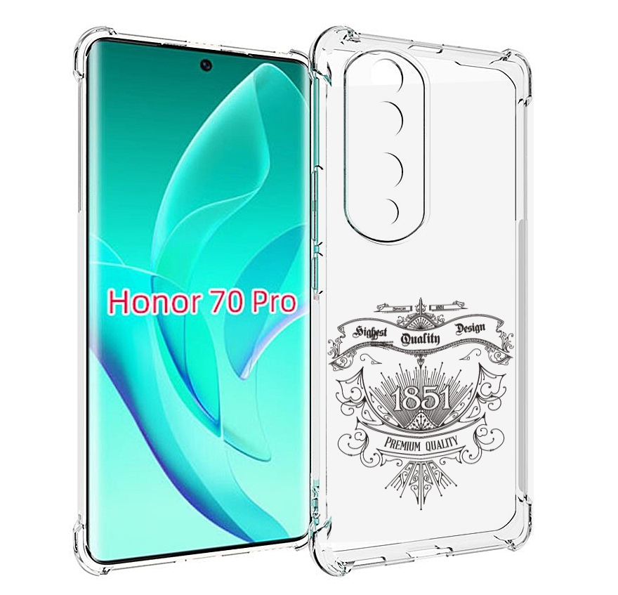 

Чехол MyPads логотип 1851 год для Honor 70 Pro / 70 Pro Plus, Прозрачный, Tocco