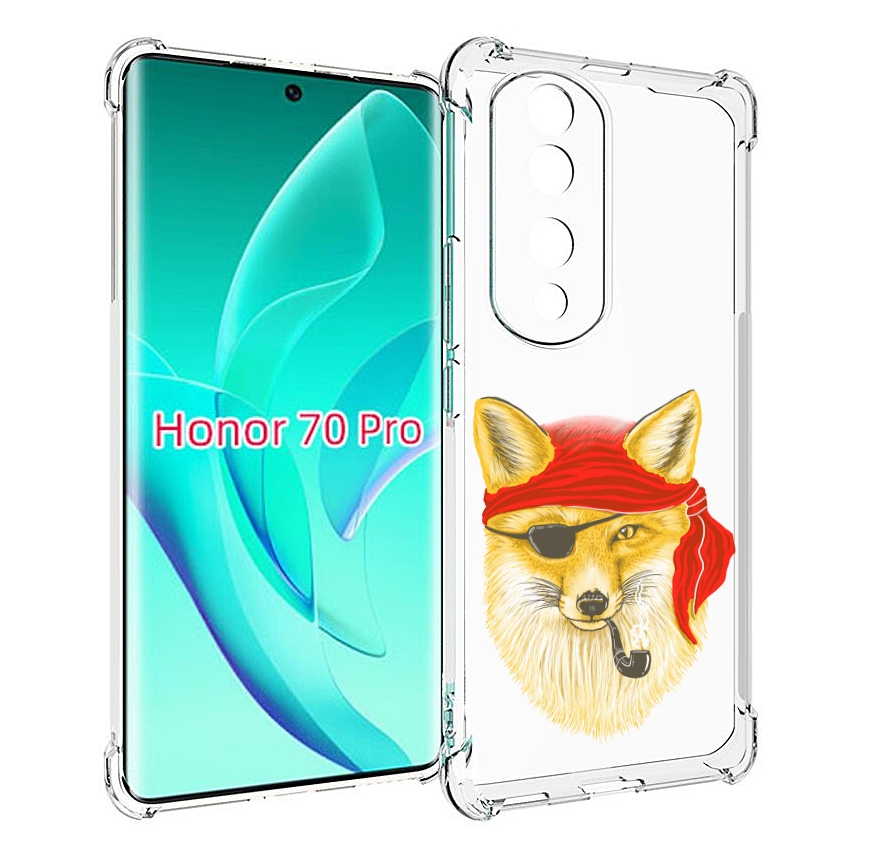 

Чехол MyPads лиса-пират для Honor 70 Pro / 70 Pro Plus, Прозрачный, Tocco