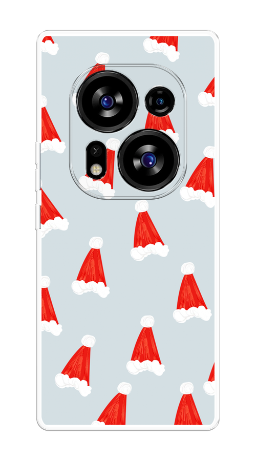

Чехол на Tecno Phantom X2/X2 Pro "Новогодние шапочки", Белый;красный;серый, 303350-5