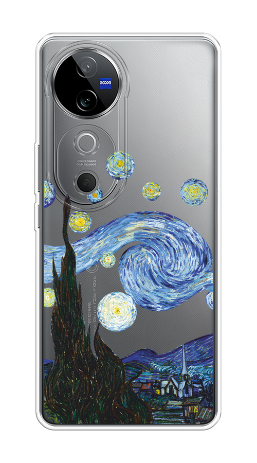 

Чехол на Vivo V40 "Ночь Ван Гога", Голубой;синий;черный, 2611450-1