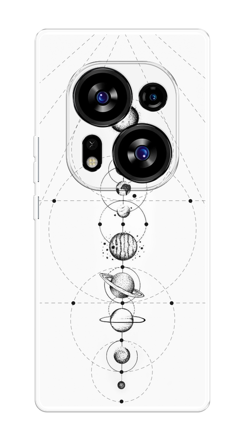 

Чехол на Tecno Phantom X2/X2 Pro "Парад планет", Серый, 303350-2