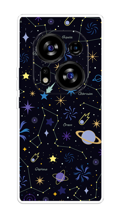 

Чехол на Tecno Phantom X2/X2 Pro "Цветной космос", Желтый, 303350-2