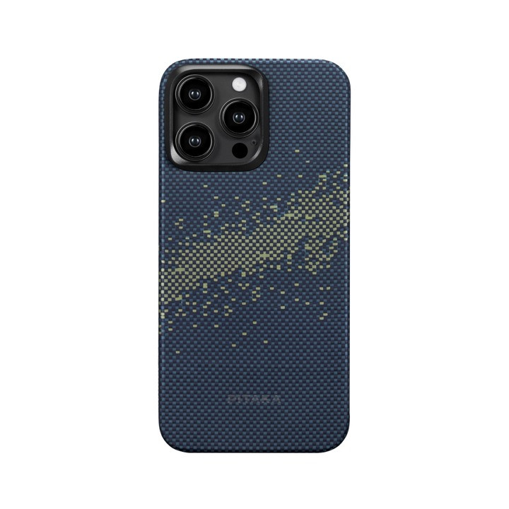 

Чехол PITAKA Fusion Weaving MagEZ Case 4 для Apple iPhone 15 Pro Milky way galaxy, Синий, Fusion Weaving MagEZ Case 4