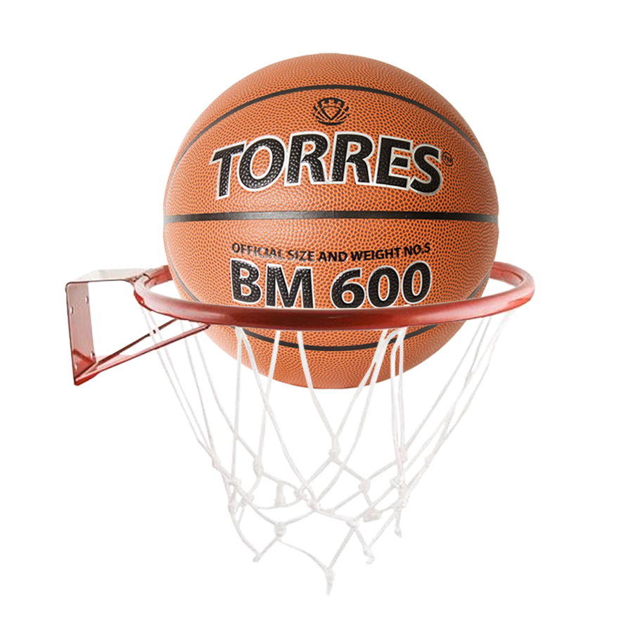 Набор Torres баскетбольное кольцо р-р 5, сетка, баскетбольный мяч BM600 р-р 5