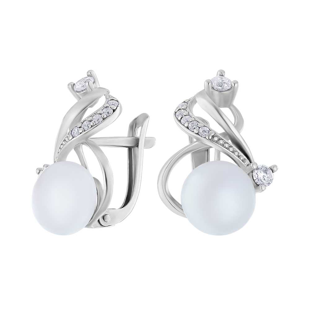 

Серьги из серебра с жемчугом ЮВЕЛИР КАРАТ 2125019/9-8,0, 2125019/9-8,0