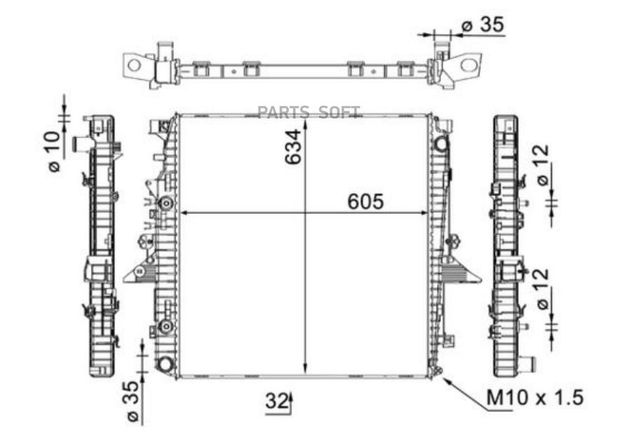 MAHLE/KNECHT Радиатор DISCOVERY 4.0IV6/V8 1шт