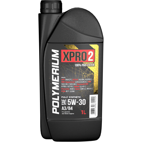 Моторное масло Polymerium XPro2 A3/B4 5W30 1л