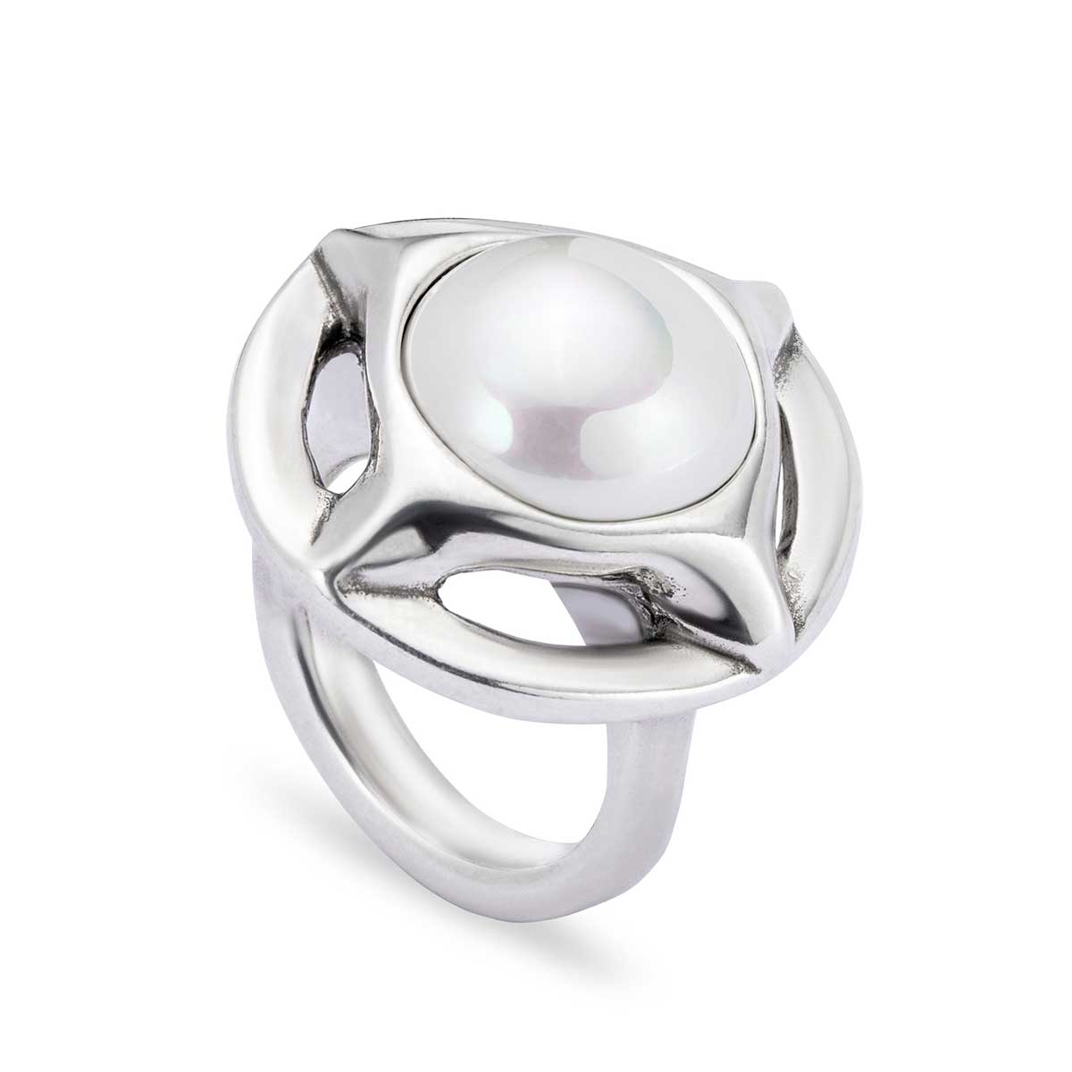 

Кольцо из бижутерного сплава р. . UNOde50 ANI0802BPLMTL15, искусственный жемчуг, ANI0802BPLMTL