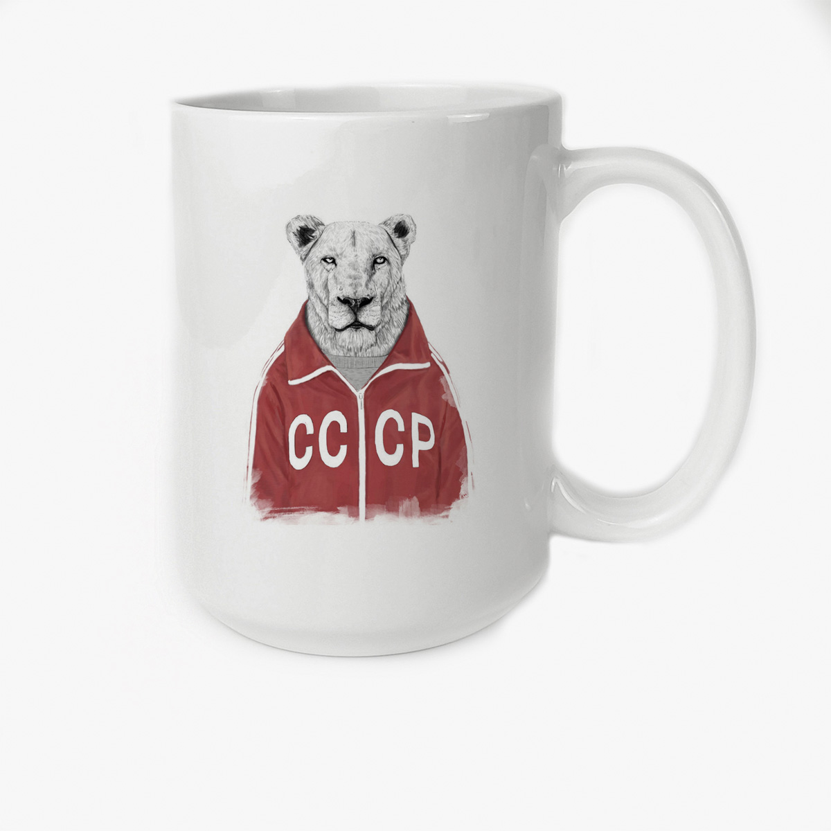 

Кружка CoolPodarok Львица в олимпийке СССР