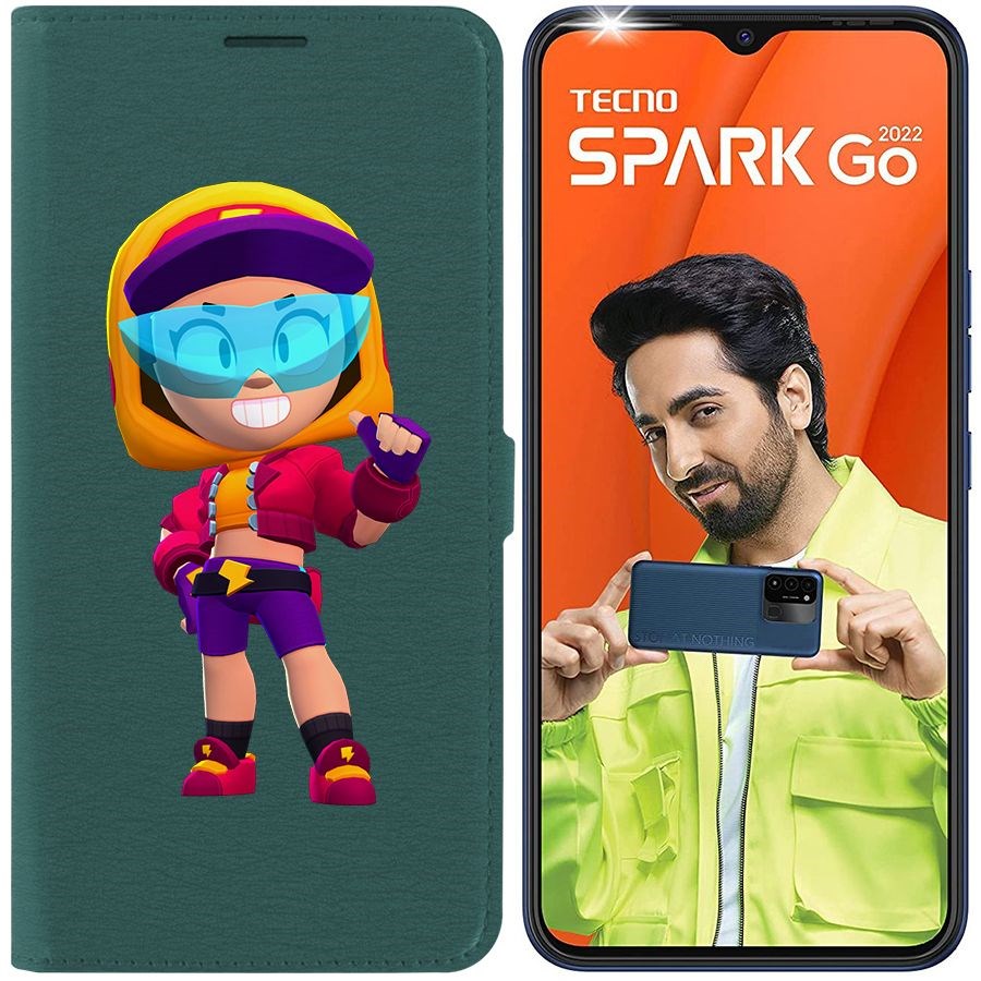 

Чехол-книжка Eco Book для Tecno Spark Go 2022 Brawl Stars-Стритстайл Макс