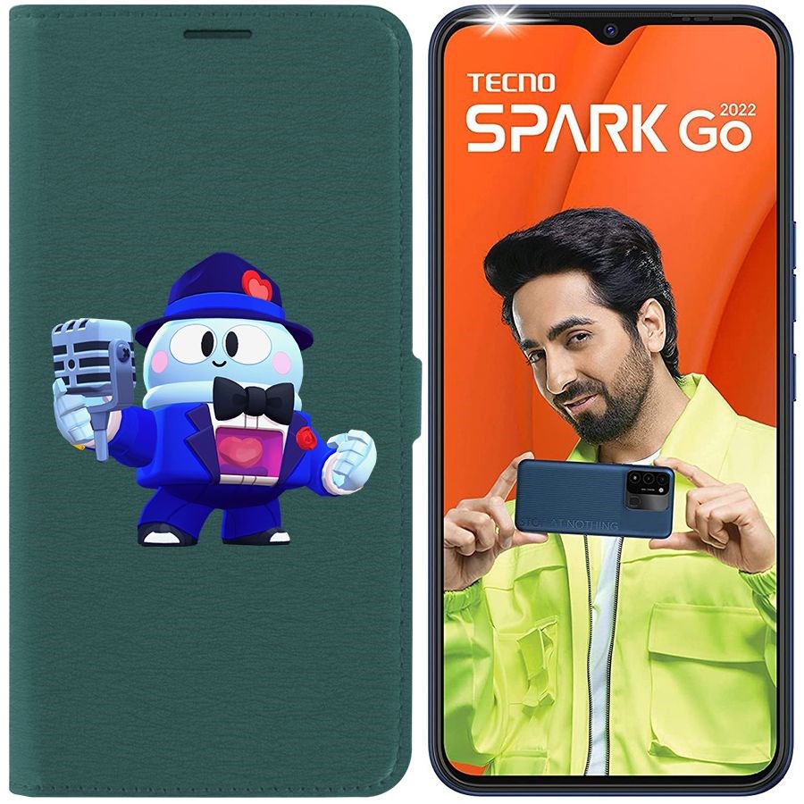 

Чехол-книжка Eco Book для Tecno Spark Go 2022 Brawl Stars-Стильный Лу
