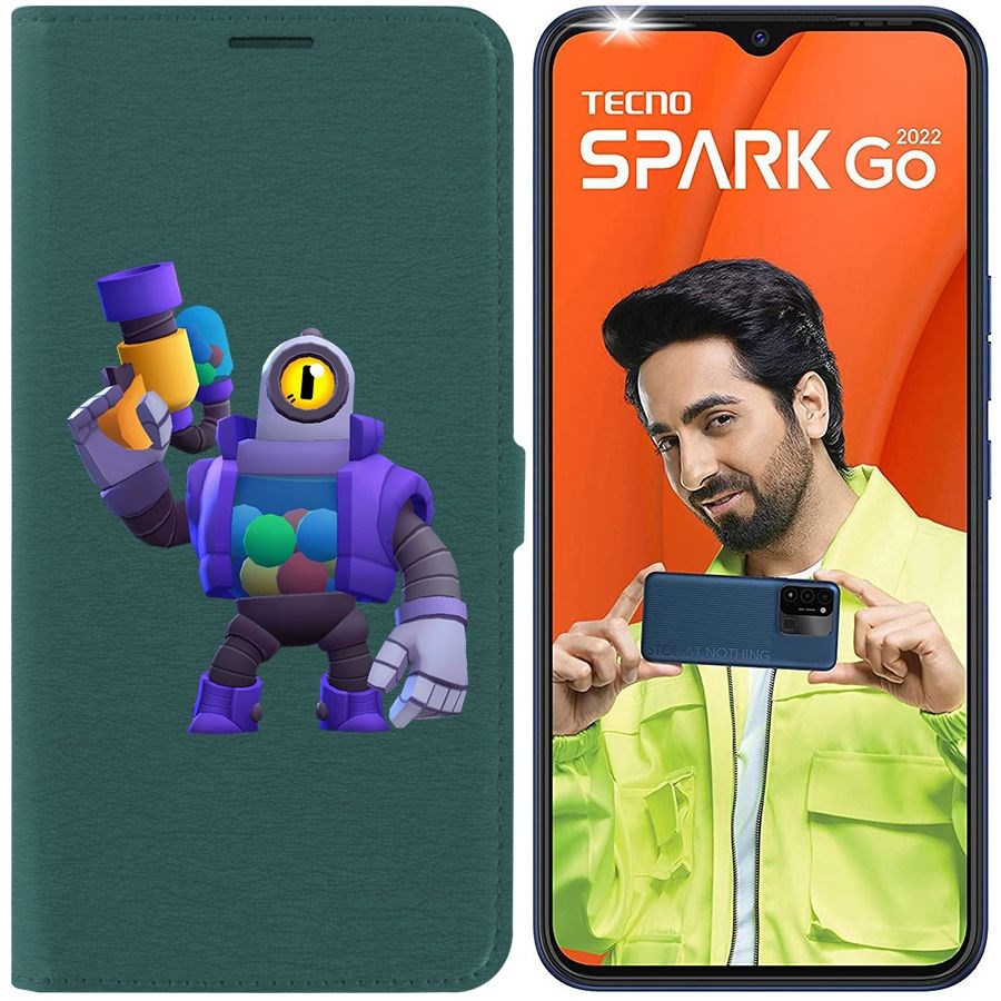 

Чехол-книжка Eco Book для Tecno Spark Go 2022 Brawl Stars-Рико