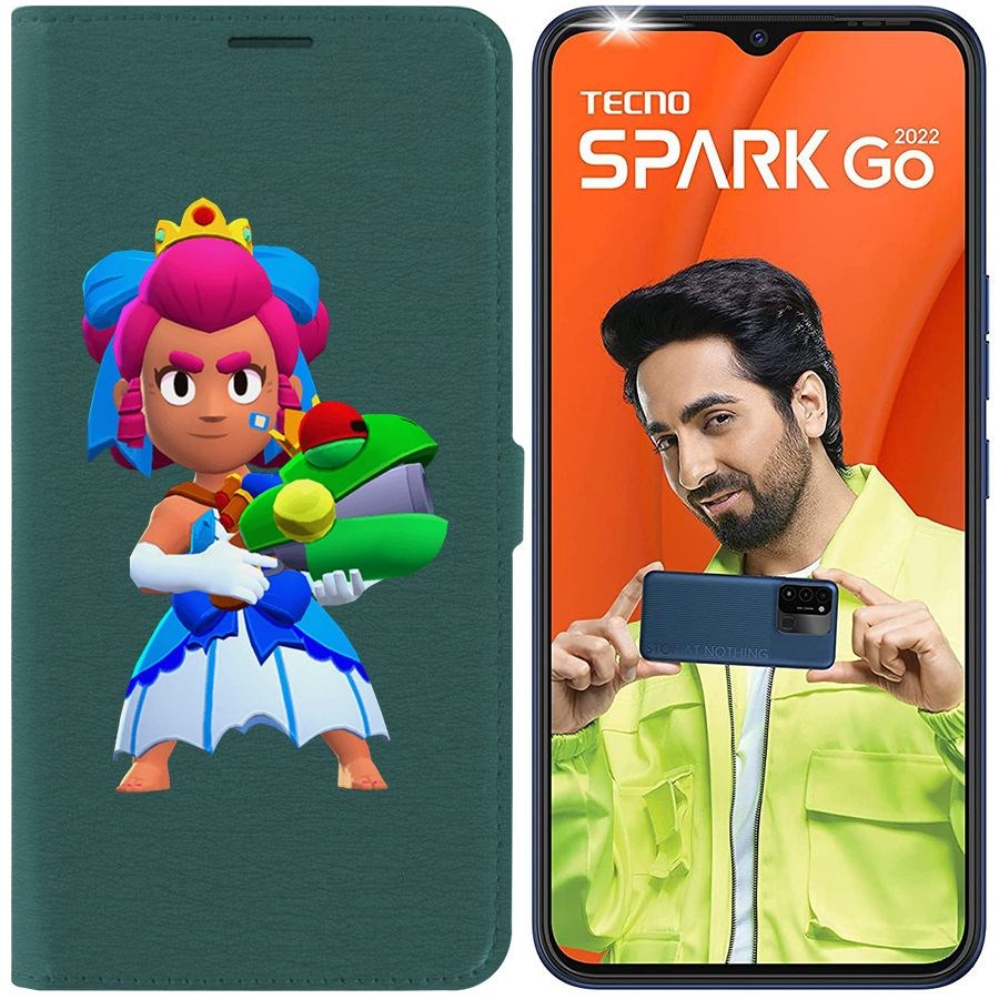 

Чехол-книжка Eco Book для Tecno Spark Go 2022 Brawl Stars-Принцесса Шелли