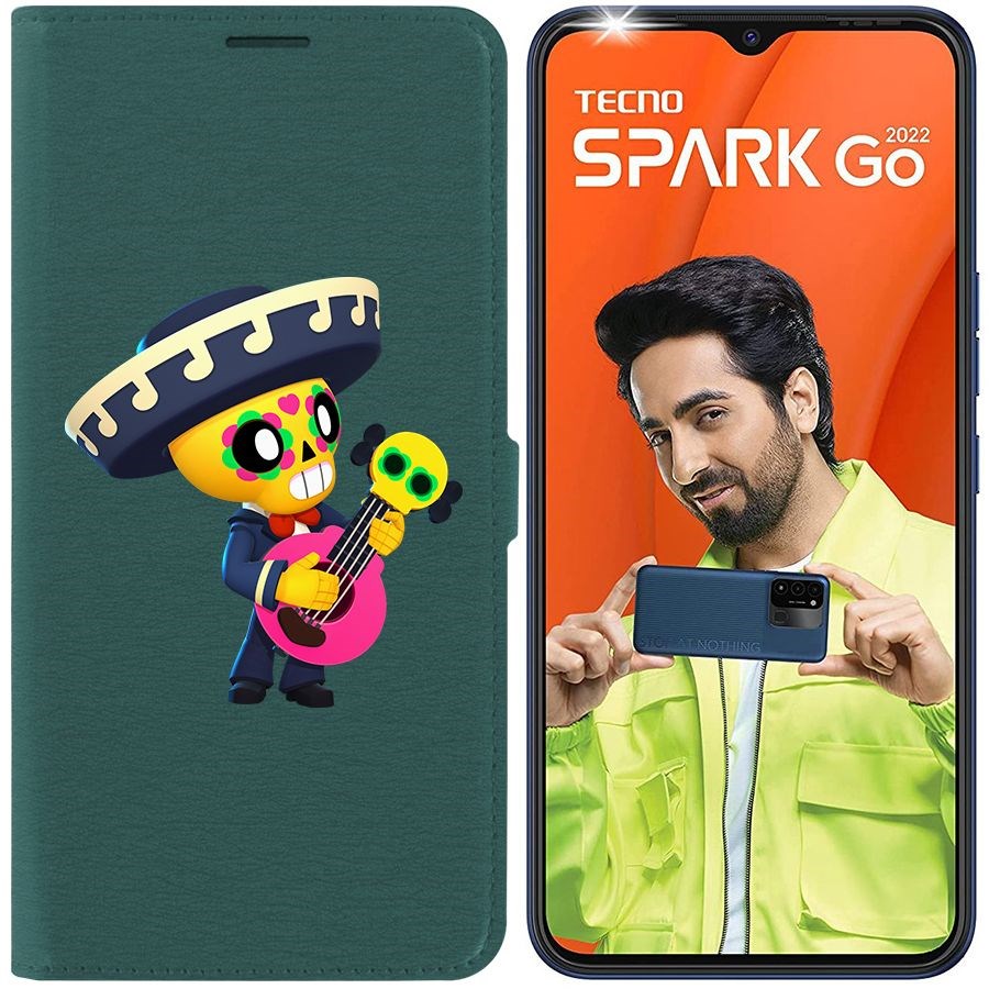 

Чехол-книжка Eco Book для Tecno Spark Go 2022 Brawl Stars-Поко