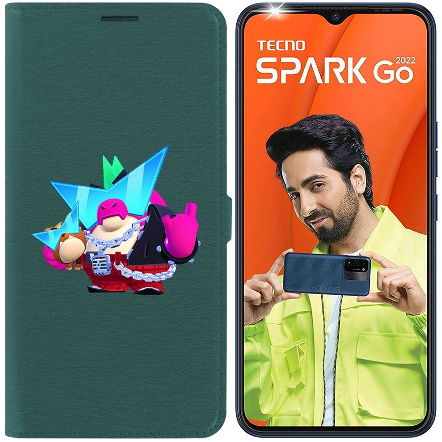 

Чехол-книжка Eco Book для Tecno Spark Go 2022 Brawl Stars-Плохиш Базз