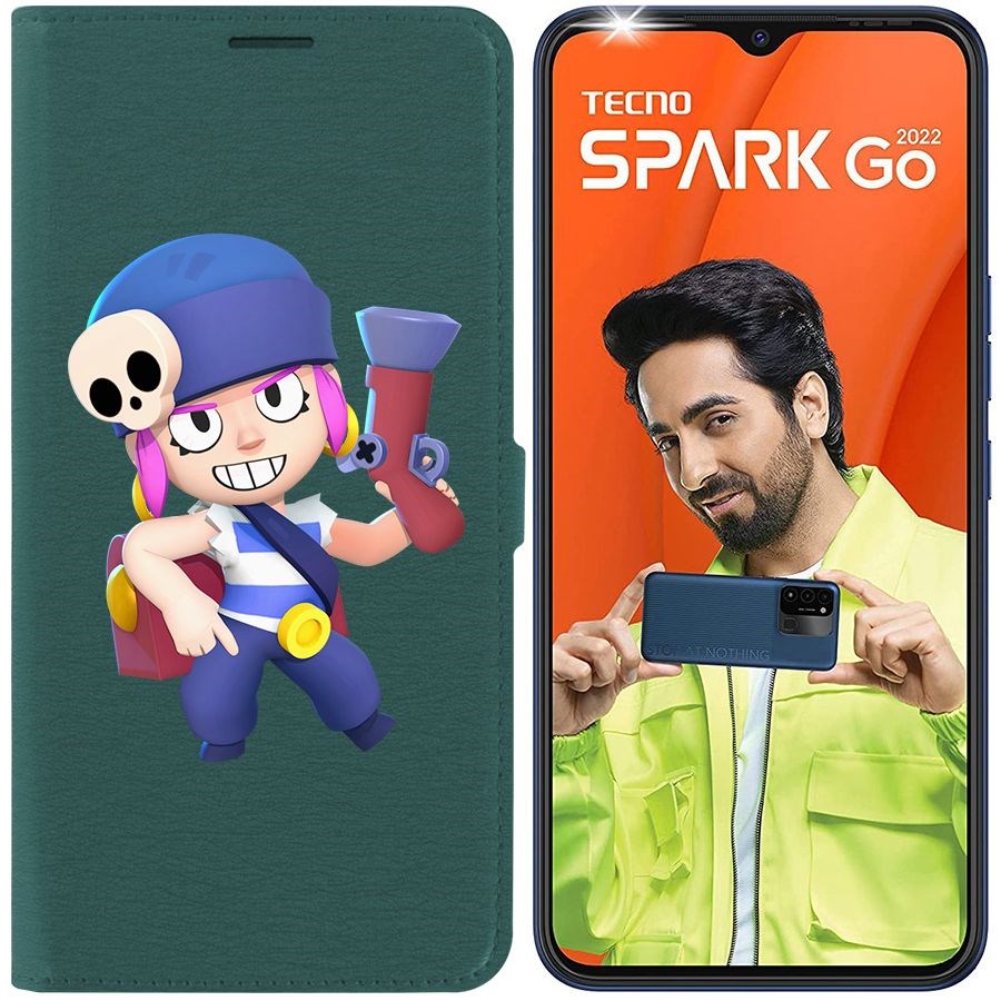 

Чехол-книжка Eco Book для Tecno Spark Go 2022 Brawl Stars-Пенни