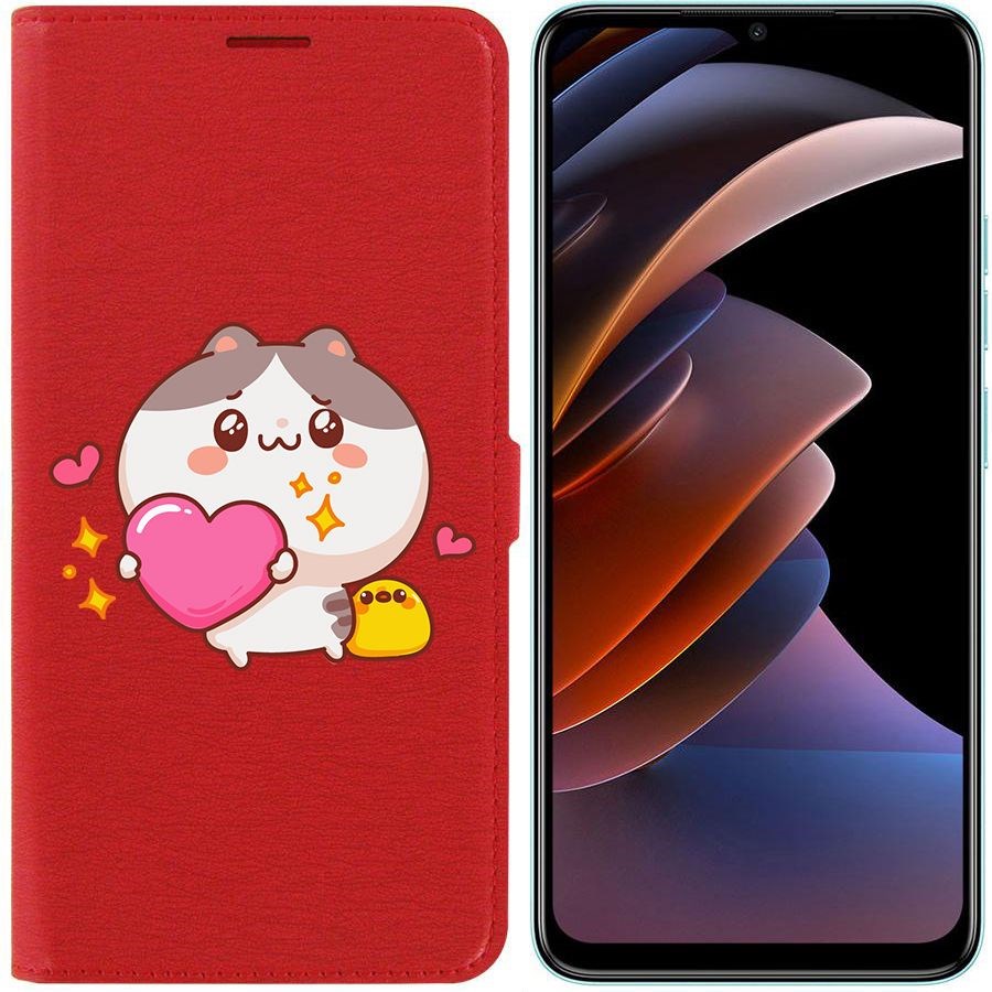 

Чехол-книжка Eco Book для Tecno Spark Go 2023 Сердце для тебя, Красный