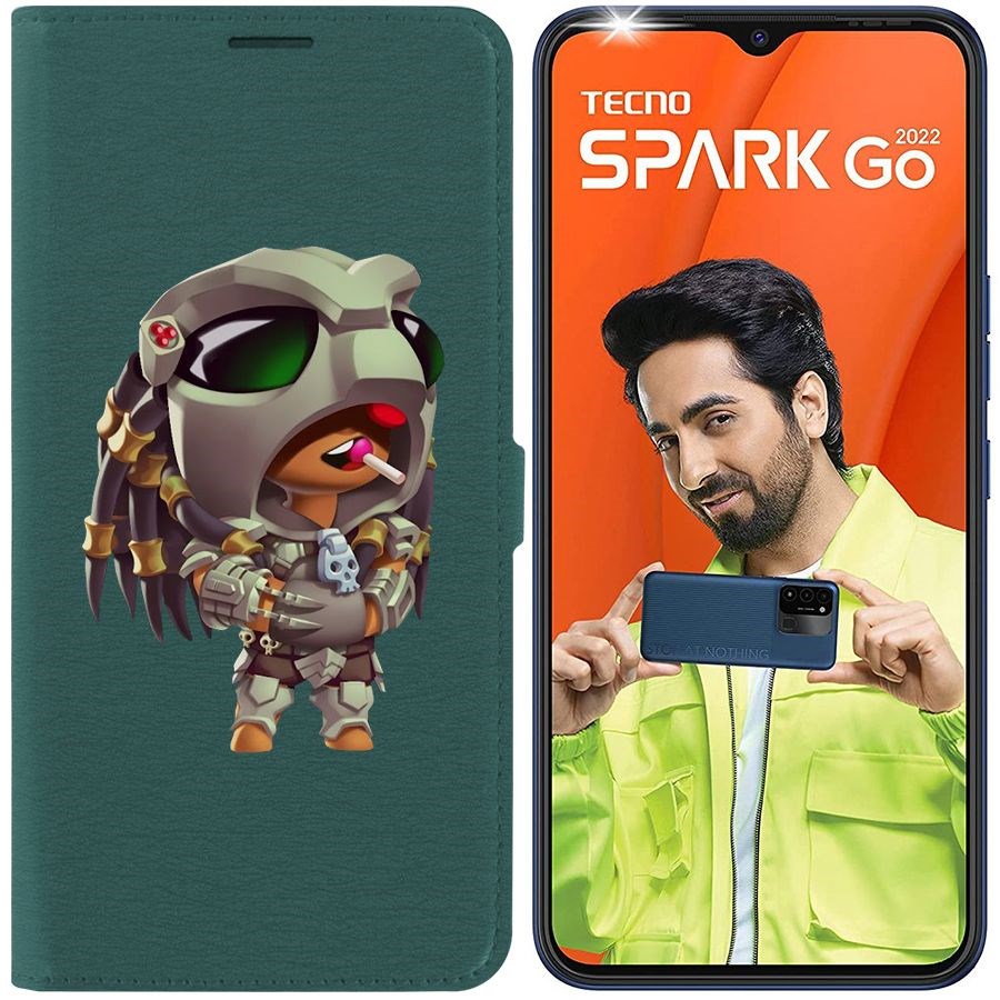 

Чехол-книжка Eco Book для Tecno Spark Go 2022 Brawl Stars-Леон Хищник