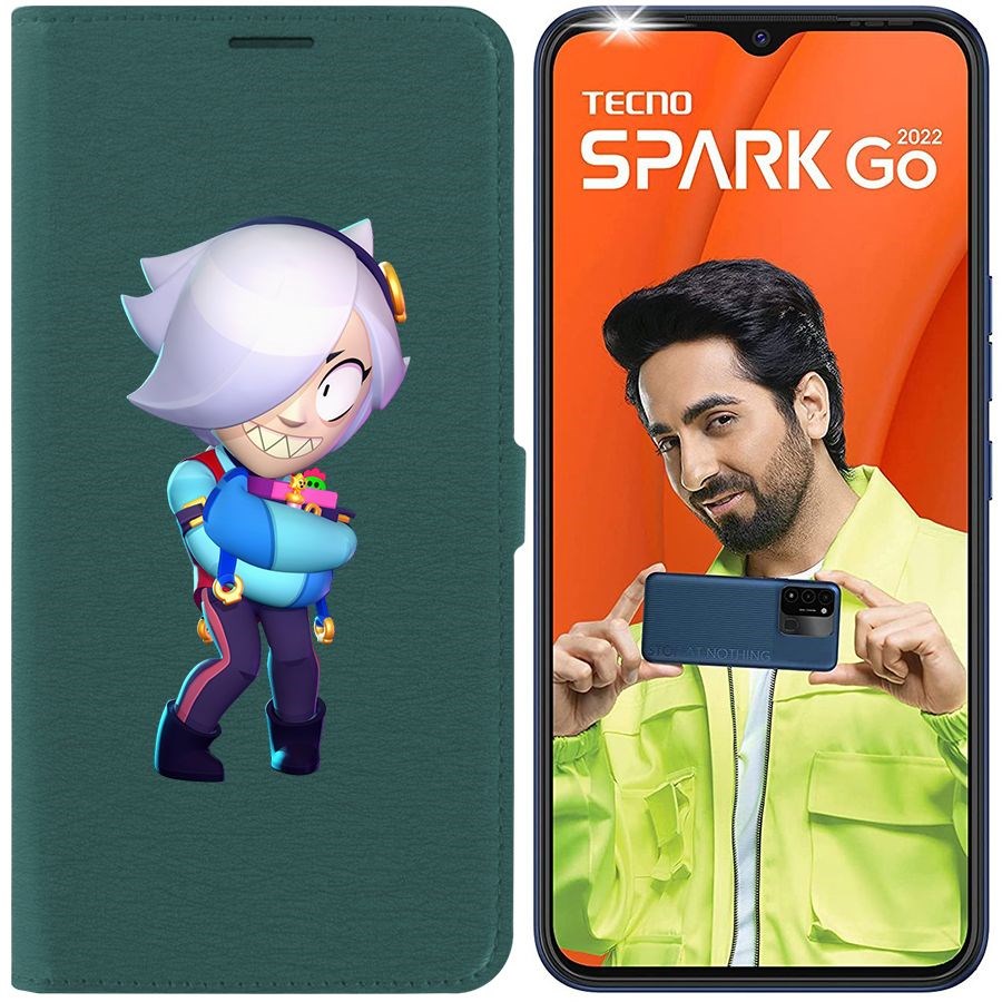 

Чехол-книжка Eco Book для Tecno Spark Go 2022 Brawl Stars-Колетт