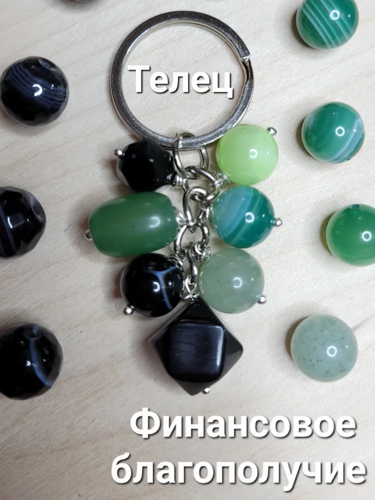 

Брелок унисекс Temerdash 7 камней телец финансы, Разноцветный, 7 камней