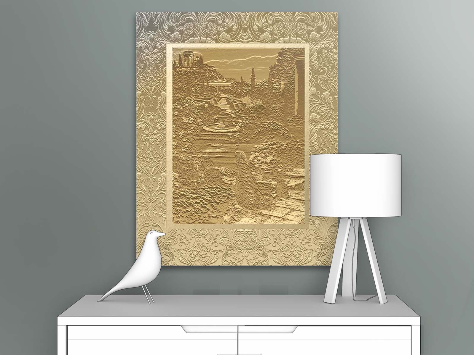 

Картина для интерьера ПЕРВОЕ АТЕЛЬЕ "Античный сад в ажурной рамке" 35х44 см, Античный сад в ажурной рамке