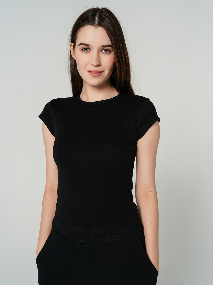 

Футболка женская ТВОЕ 78319 черная M, 78319