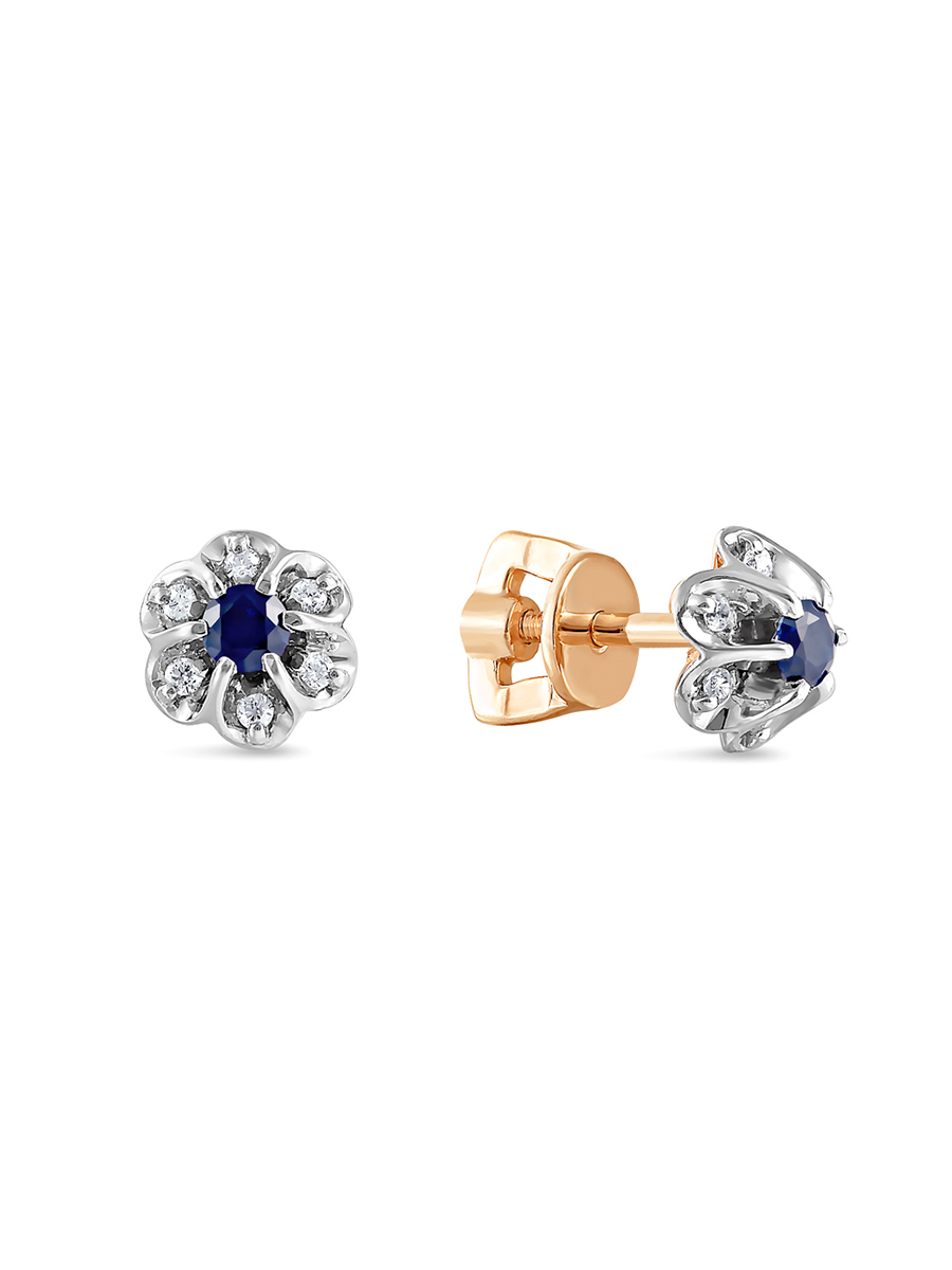 

Серьги-пусеты из серебра с сапфиром SamoroDki Jewelry 2-03-005-01з, 2-03-005-01з